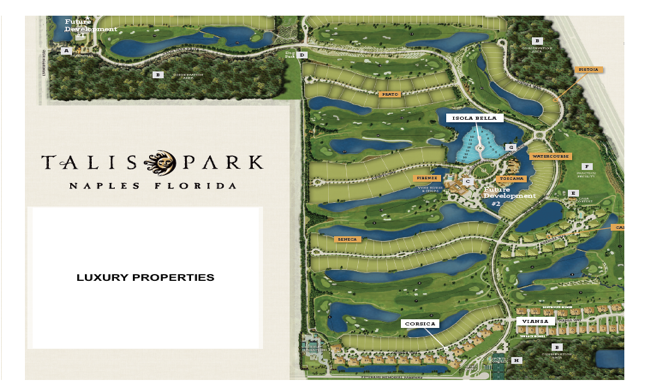 A map of the park florida golf course.