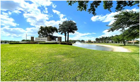 A view of the water from across the street.