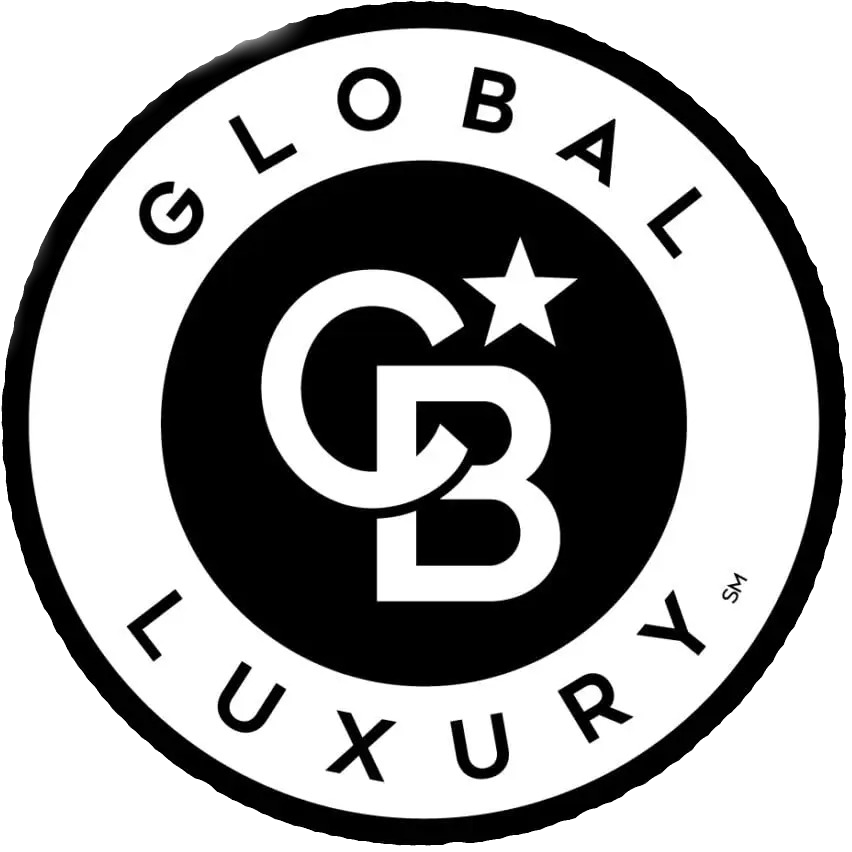 A black and white logo for global luxury.